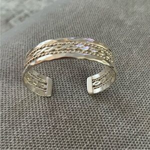 Elegant Silver Braided Women's Bracelet 925